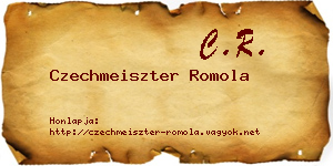 Czechmeiszter Romola névjegykártya